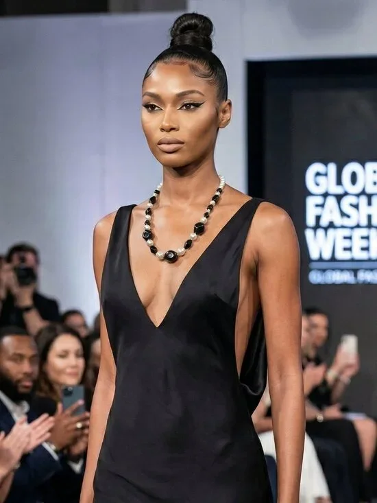 Black Onyx & Pearl Necklace - Picture 4 of 5